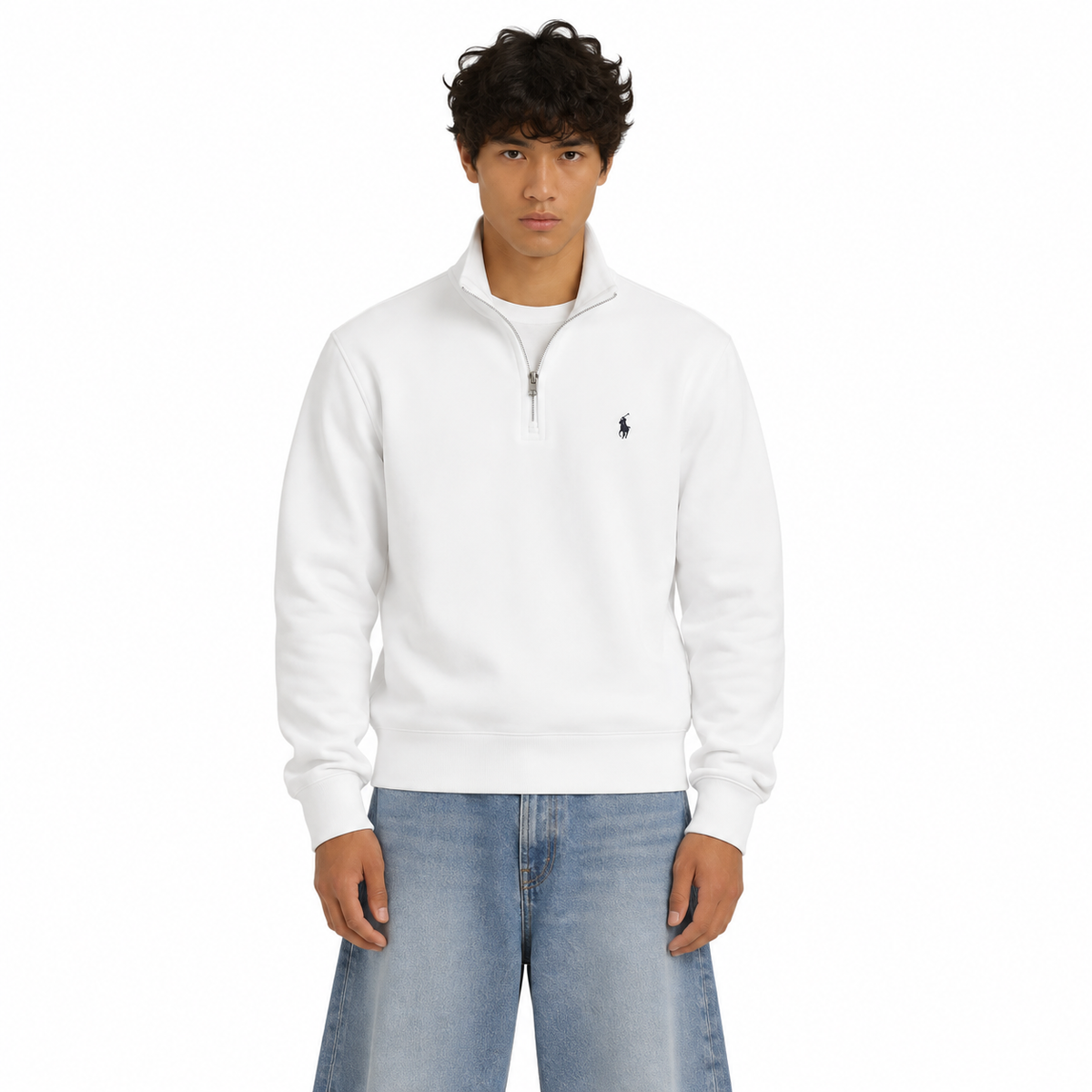 Cotton Quarter Zip Pullover